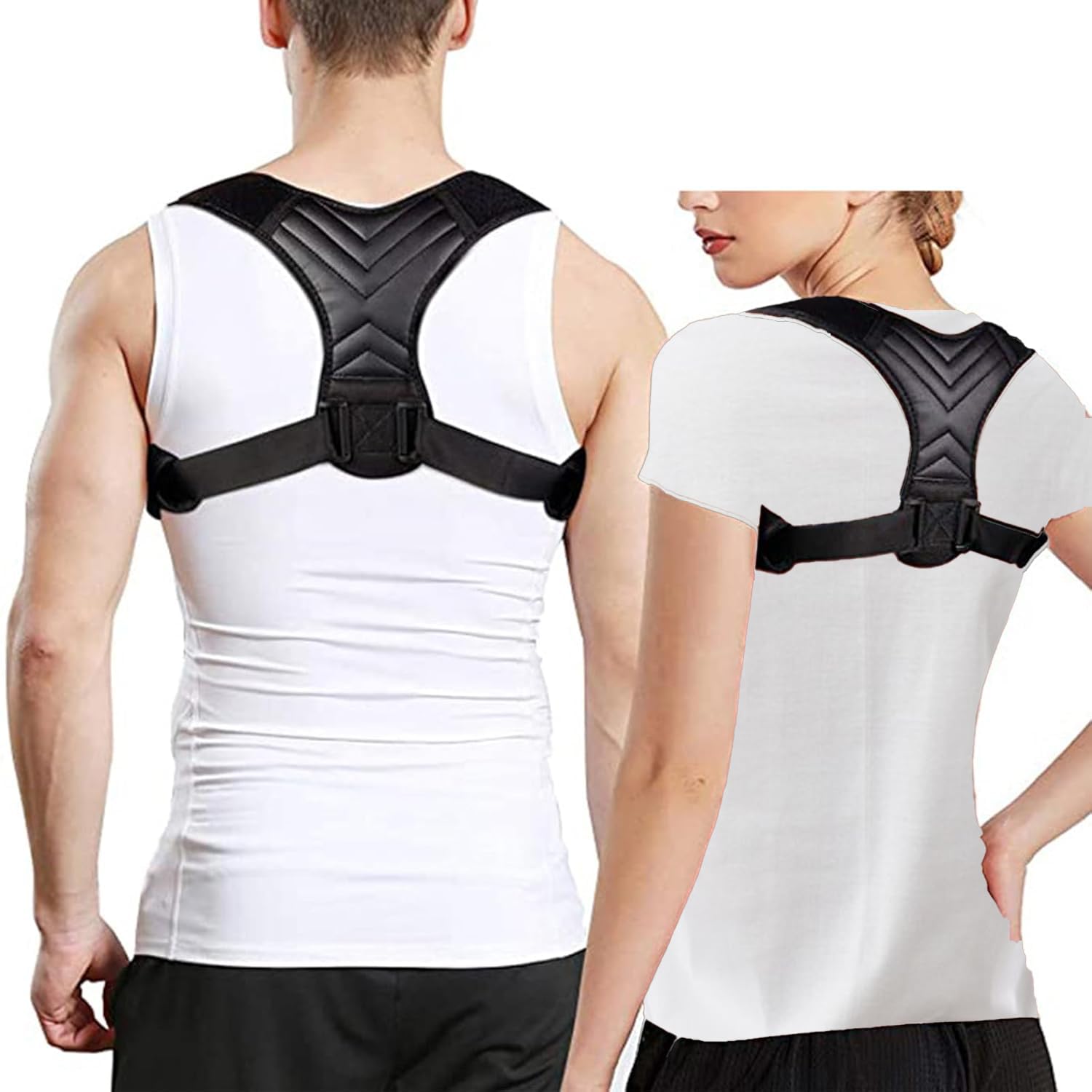 GREATCITI Posture Corrector for Men and Women Adjustable Back Brace Belt Breathable Back Shoulder Straightener Support Belt Posture Corrector Hunchback Scoliosis Corrector Relief Upper and Lower Spine Neck Pain (S)