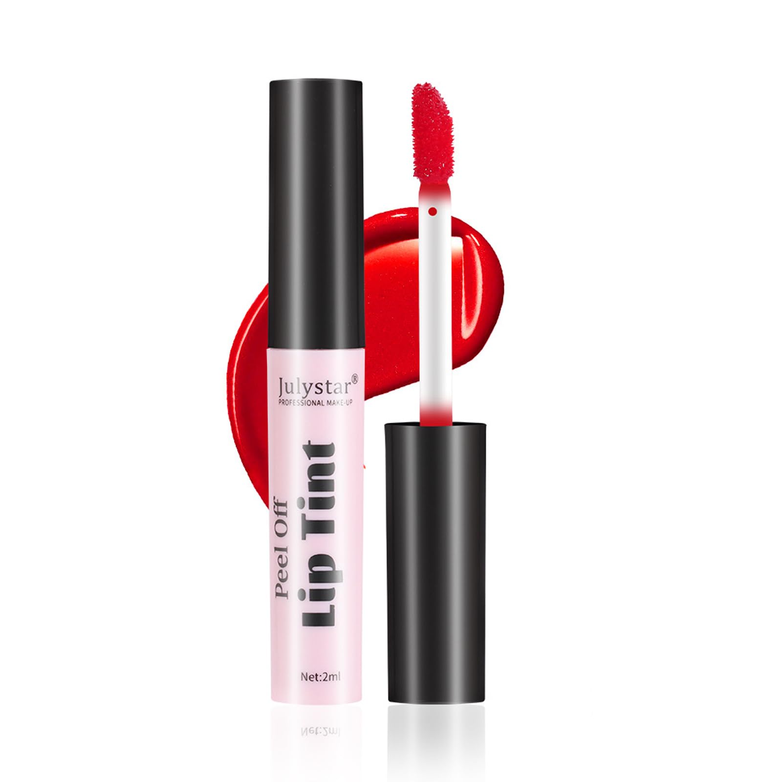 SWETIYOU Peel Off Lip Stain Long Lasting Waterproof and Transfer Proof Lip Tint Matte Finish Peel Off Lip Stain Non-stick Cup Peel Off Lipstick Lip Makeup for Women Girls (Color : Glamor)